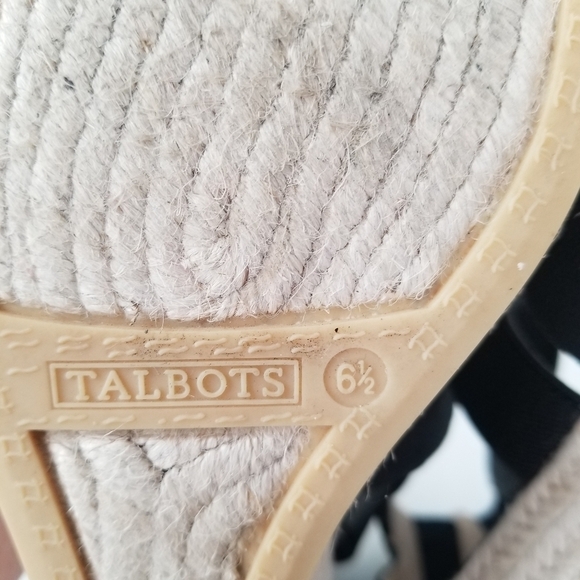 Talbots Lyndsay Espadrille Wedges Black Size 6.5 - Picture 11 of 13